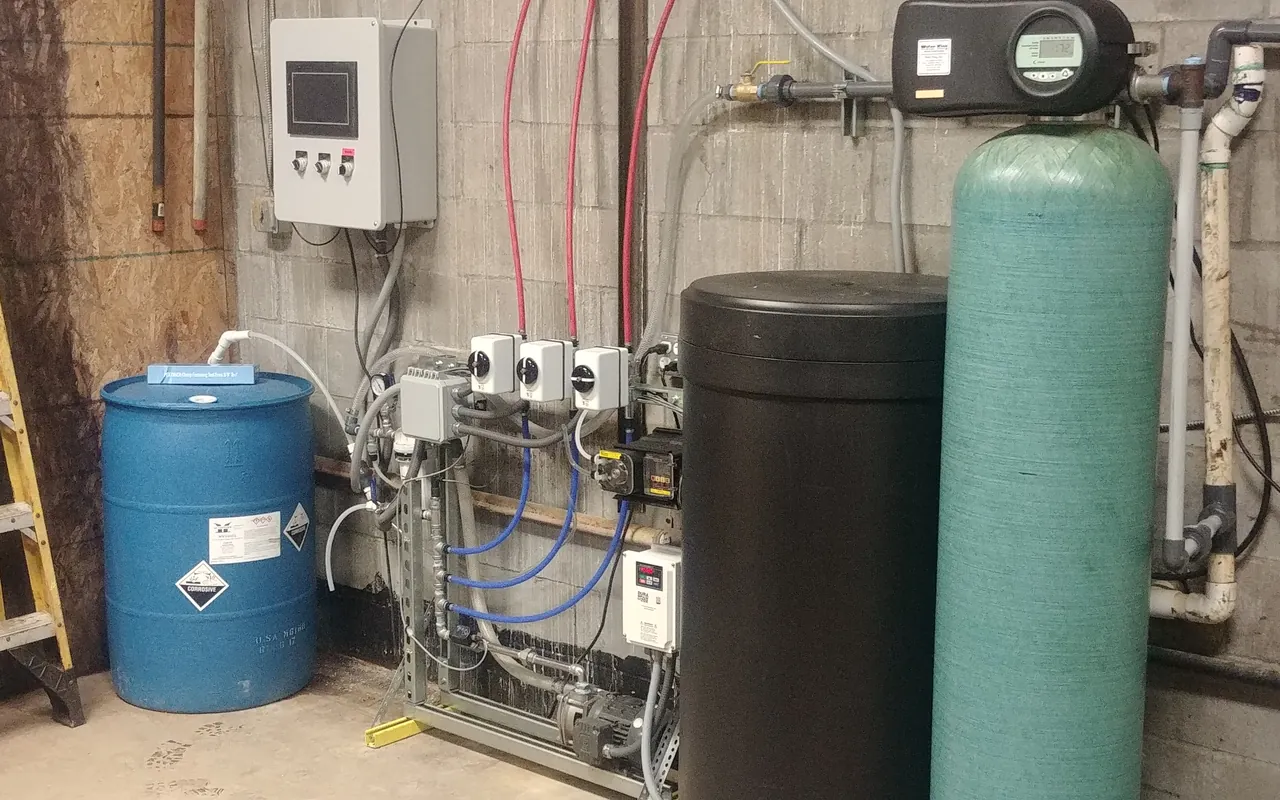 Chemical feed system with control panel